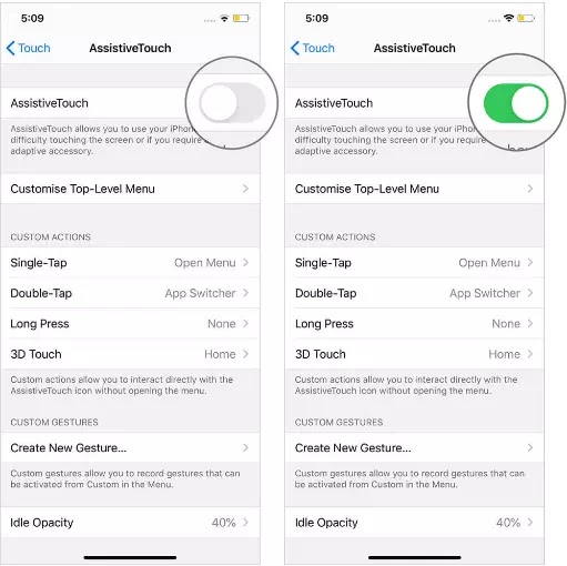 Bersihkan RAM di iPhone dengan AssistiveTouch