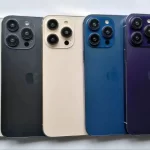 iPhone 14 Pro Warna Ungu serta Biru Timbul di Model Dummy