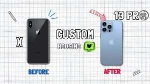Custom Housing iPhone X ke 13 Pro
