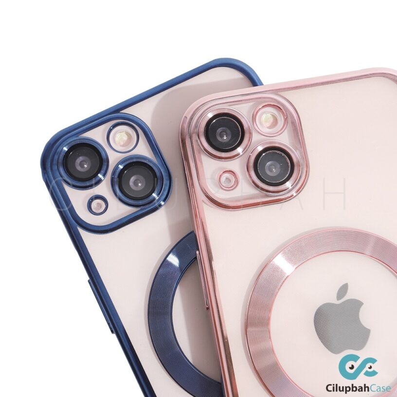 Clear Magsafe Electroplating LensGuard Case for iPhone 11 12 13 14+ 14 Plus Pro Max - Gambar 6