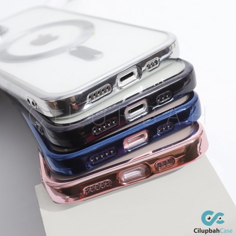 Clear Magsafe Electroplating LensGuard Case for iPhone 11 12 13 14+ 14 Plus Pro Max - Gambar 7