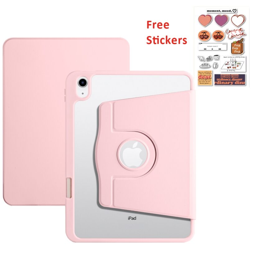 Casing Ipad720&degRotate Flip Case 10.2 inch iPad 5 6 9 7th 8th Gen Autolock Foldable Case IPad Pro 10 11 Acrylic Crystal Clear Protective Tablet Holder Case with Pencil Holder - Gambar 12