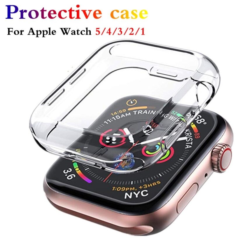 360 Screen Protector Case Untuk Apple Watch Series 8 7 6 5 4 3 2 1 case 45MM 41MM44MM 40MM Full TPU bumper Iwatch