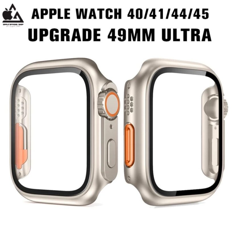 2in1 Case / Cover Apple Watch Model Ultra + Tempered Glass 40mm 41mm 44mm 45mm Series 1 2 3 4 5 6 7 8 9 SE 1 2 3 Cover Pelindung Apple Watch Model Apple Watch Ultra 49mm With Glass Kaca Film Pelindung Screen Guard Protector Layar Apple Watch iWatch Smart - Gambar 4