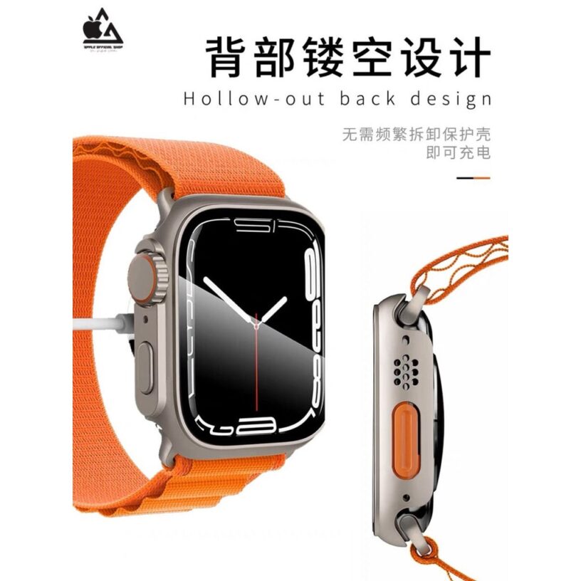 2in1 Case / Cover Apple Watch Model Ultra + Tempered Glass 40mm 41mm 44mm 45mm Series 1 2 3 4 5 6 7 8 9 SE 1 2 3 Cover Pelindung Apple Watch Model Apple Watch Ultra 49mm With Glass Kaca Film Pelindung Screen Guard Protector Layar Apple Watch iWatch Smart - Gambar 5