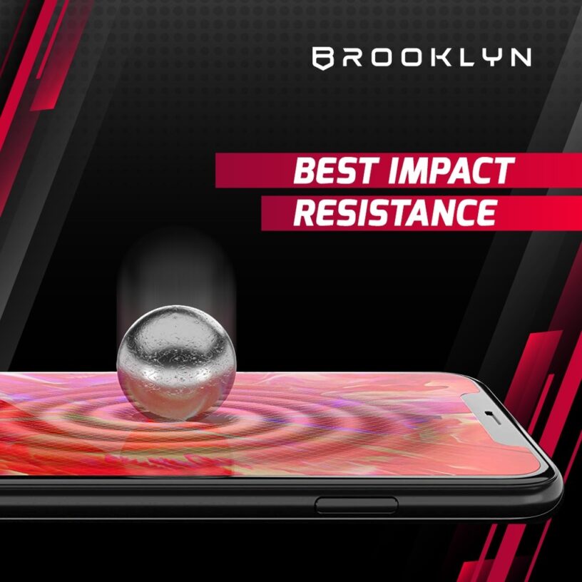 Brooklyn VER2 Tempered Glass iPhone 15/14/13/12/11/X XR XS MAX Mini Pro Max Full Cover Protection - Gambar 5