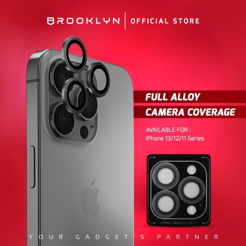 Brooklyn Back Alloy Camera iPhone 15 14 13 12 11 Pro Max Mini High Quality Back Camera Tempered Glass