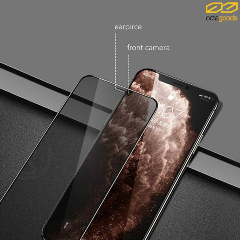 Tempered Glass Anti Spy iPhone 11 Pro Max / XS Max / XS / XR / X OCTA Privacy - Gambar 2