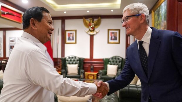 99151 prabowo bertemu tim cook ceo apple tim cook prabowo subianto