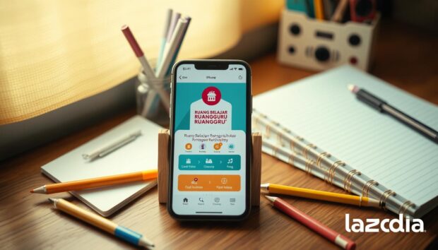 Ruang belajar Ruangguru di iPhone