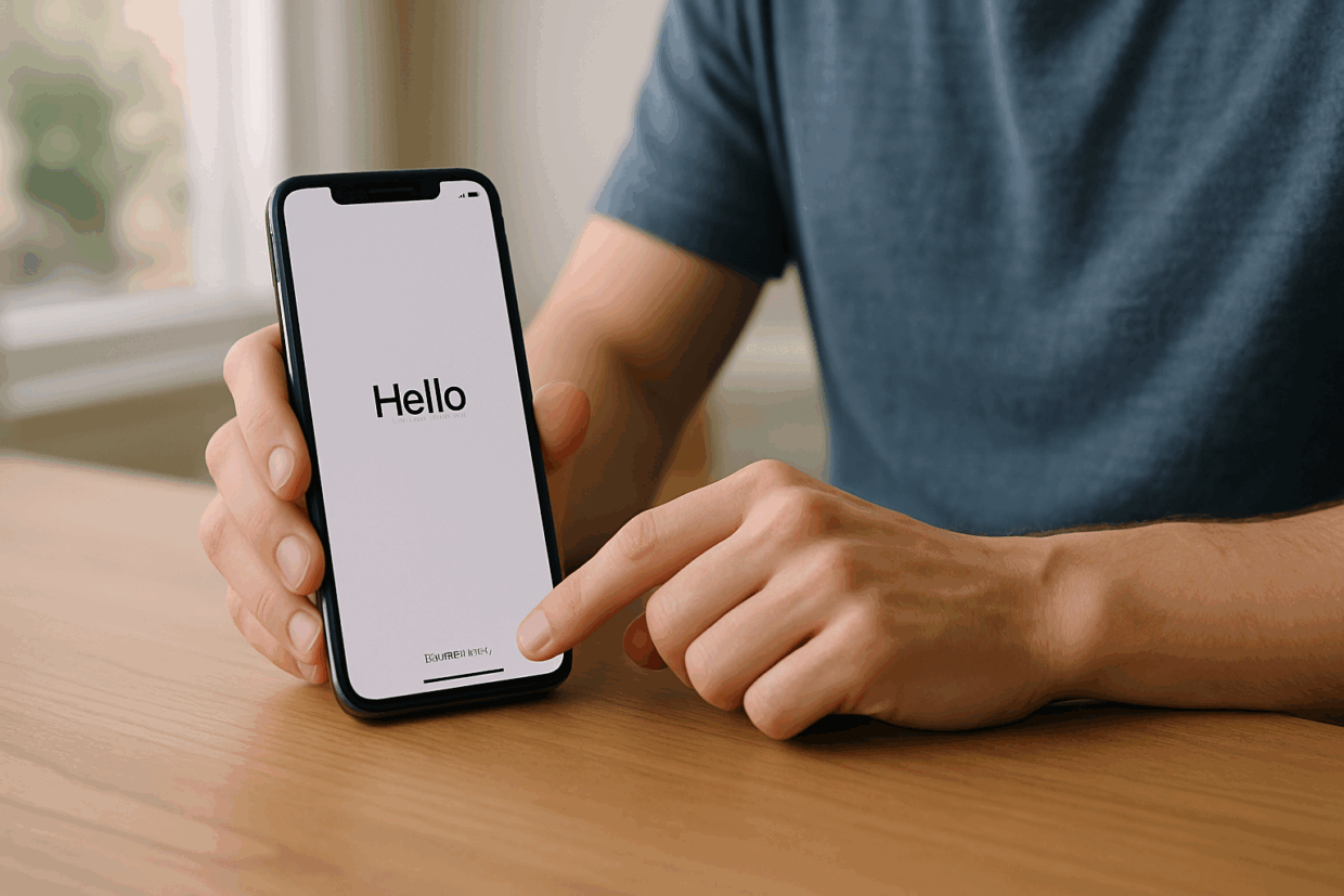 cara setting iPhone baru