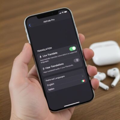 Terjemahan iPhone Langsung di AirPods